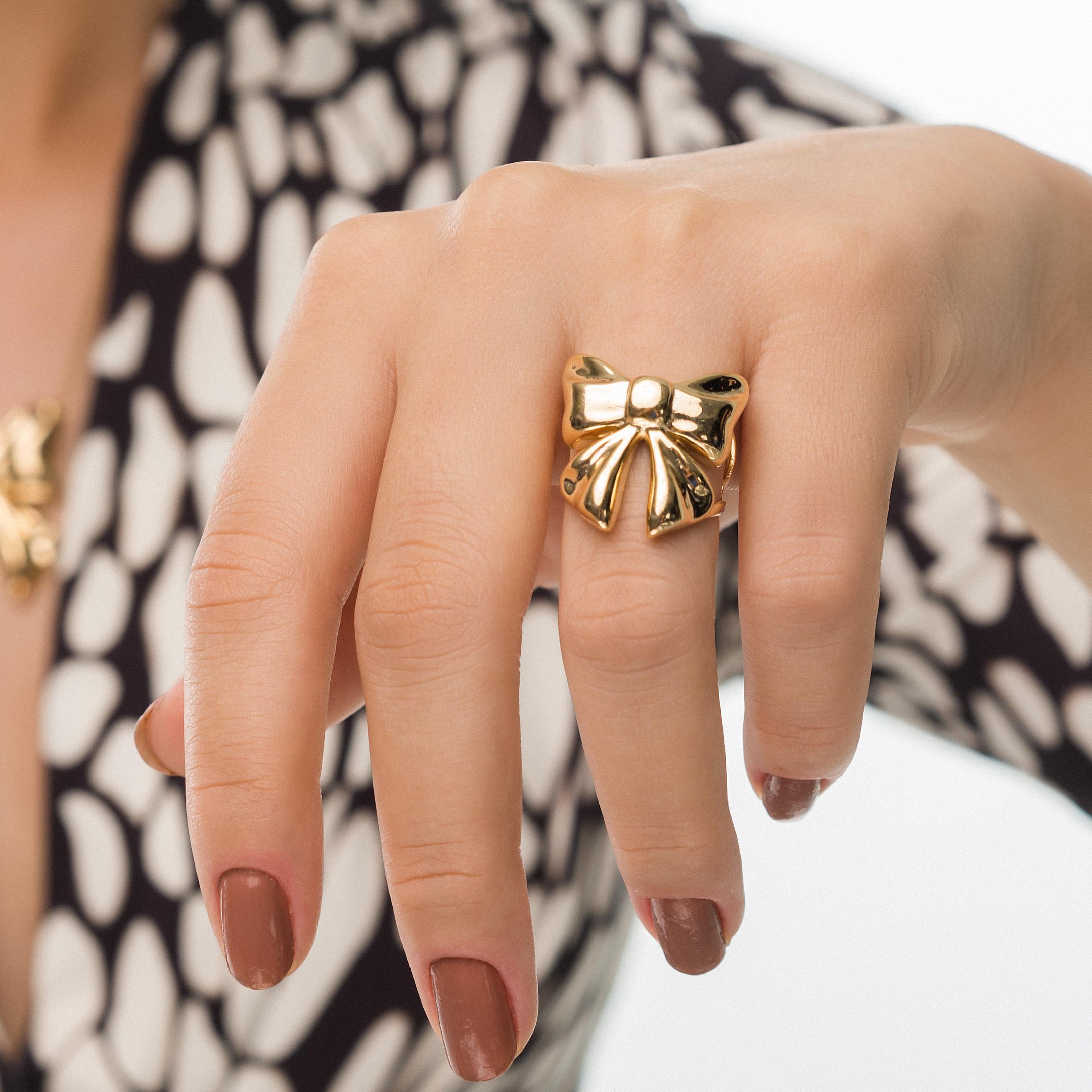 Anel Be New Everyday Maxi Laco Banho Ouro 18k