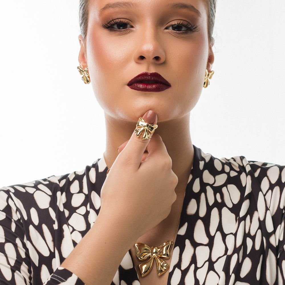 Anel Be New Everyday Maxi Laco Banho Ouro 18k