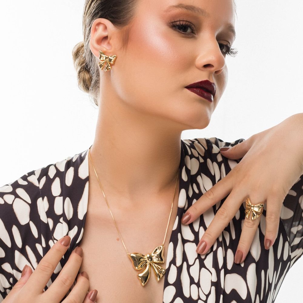 Anel Be New Everyday Maxi Laco Banho Ouro 18k