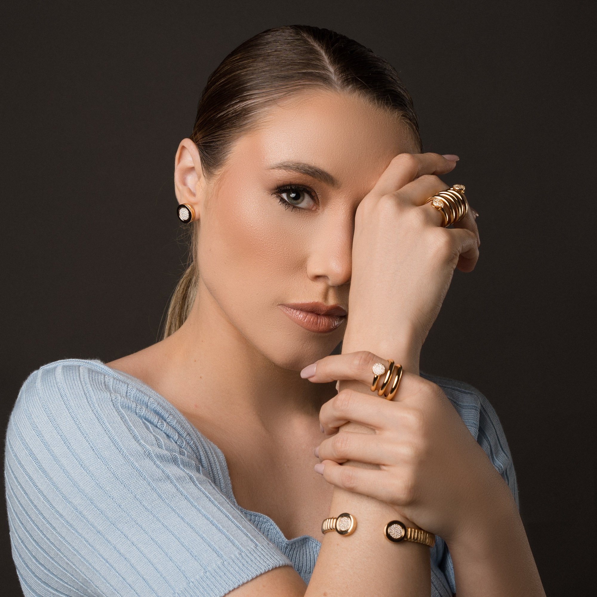 Bracelete Caminhos Inpiracao Bvlgari Tubogas Banho Ouro 18k
