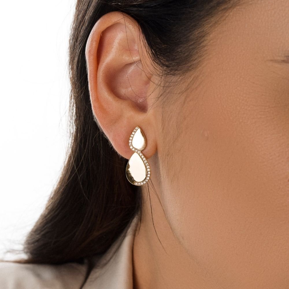 Conjunto Sirius Cometa Banho Ouro 18k