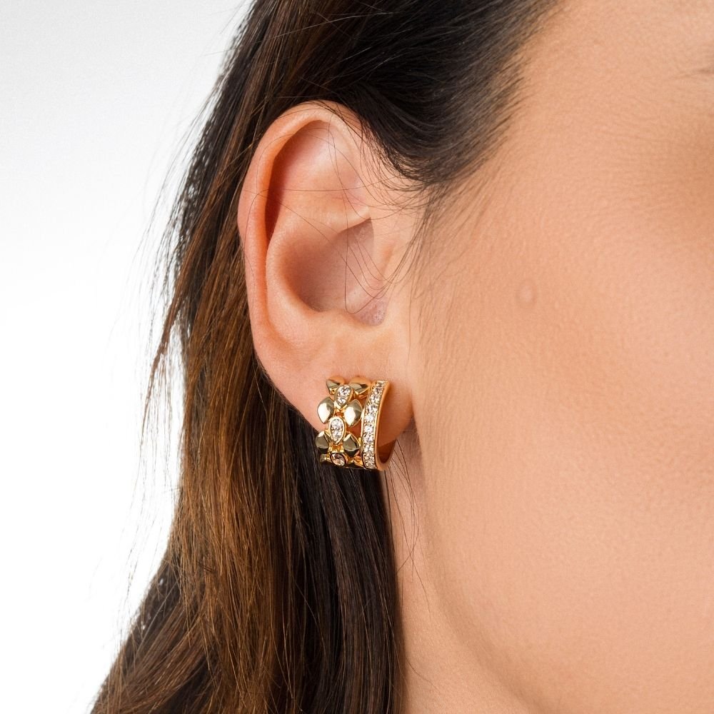 Conjunto Sirius Nebulosa Banho Ouro 18k