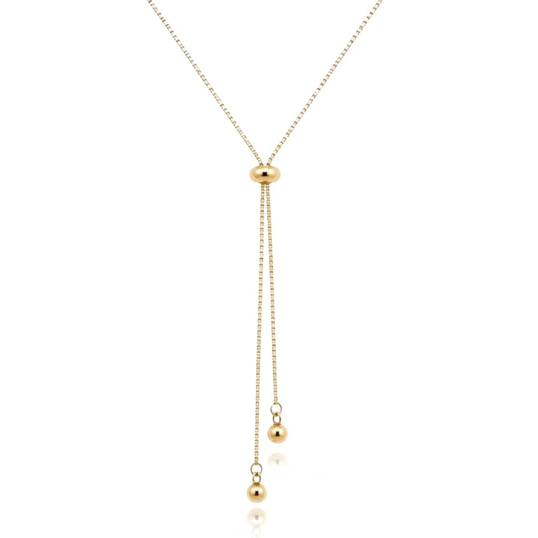 Colar Pilar Amor Estilo Gravatinha Banho Ouro 18k