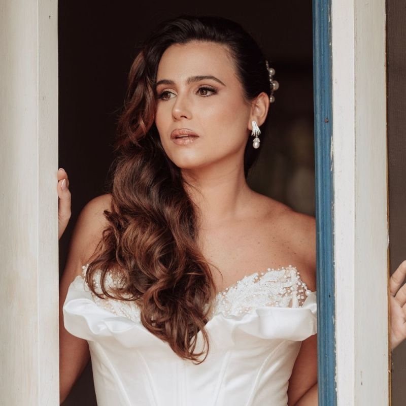 Brinco Essentials Microzirconias Perola Banho Rodio Branco